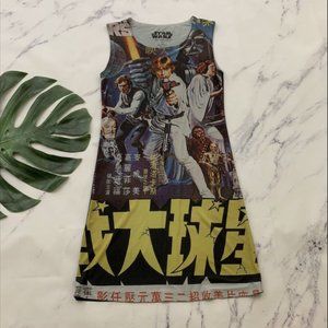 Star Wars Her Universe Womens Mini Dress Size S Retro Movie Poster Tank Stretch